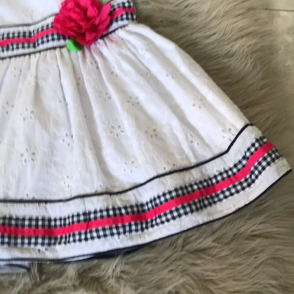 SWEETHEART ROSE Girls White Eyelet Formal Summer Dress | 3